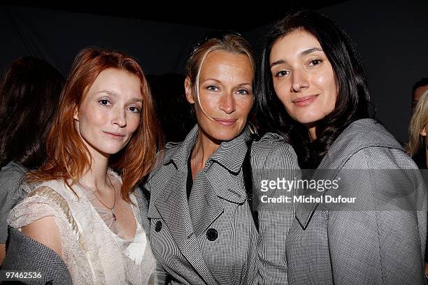 Audrey Marnay, Estelle Lefebure and Zofia Reno attends during the Christian Dior Ready to Wear show as part of the Paris Womenswear Fashion Week...