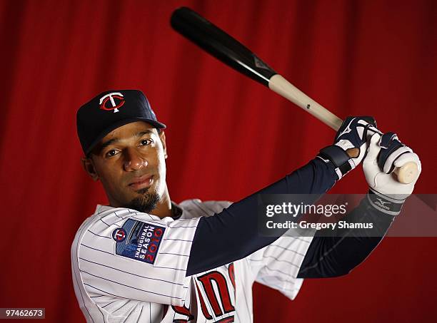 Alexi Casilla of the Minnesota Twins poses during photo day at Hammond Stadium on March 1, 2010 in Ft. Myers, Florida.