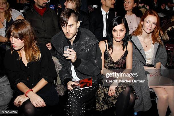 Lou Doillon, Jared Leto, Leigh Lezark and Audrey Marnay attends during the Christian Dior Ready to Wear show as part of the Paris Womenswear Fashion...