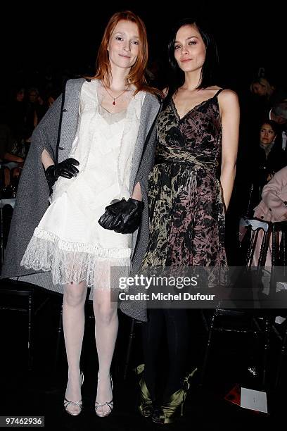 Audrey Marnay and Leigh Lezark attends during the Christian Dior Ready to Wear show as part of the Paris Womenswear Fashion Week Fall/Winter 2011 at...
