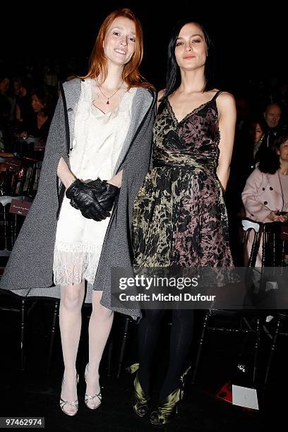 Audrey Marnay and Leigh Lezark attends during the Christian Dior Ready to Wear show as part of the Paris Womenswear Fashion Week Fall/Winter 2011 at...
