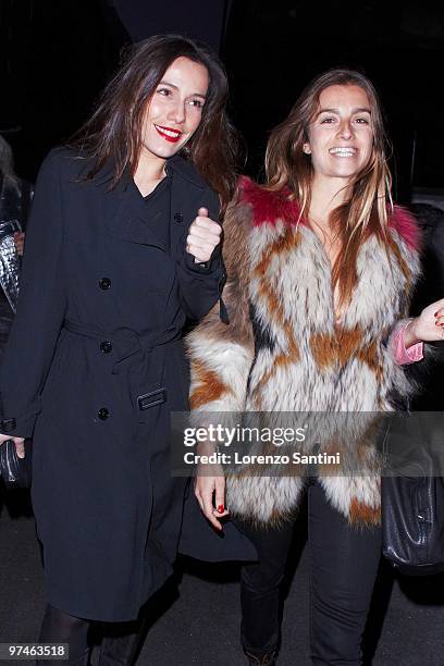 Zoe Felix and Guest arrive at the Lanvin Ready to Wear show as part of the Paris Womenswear Fashion Week Fall/Winter 2011 at Halle Freyssinet on...