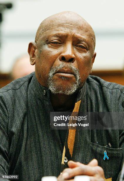 Louis Gossett Jr. Attends the House Oversight and Government Reform hearing on prostate cancer at the Rayburn House Office Building on March 4, 2010...