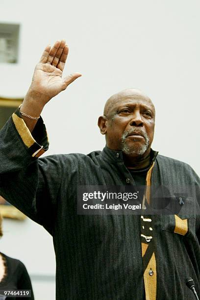 Louis Gossett Jr. Attends the House Oversight and Government Reform hearing on prostate cancer at the Rayburn House Office Building on March 4, 2010...