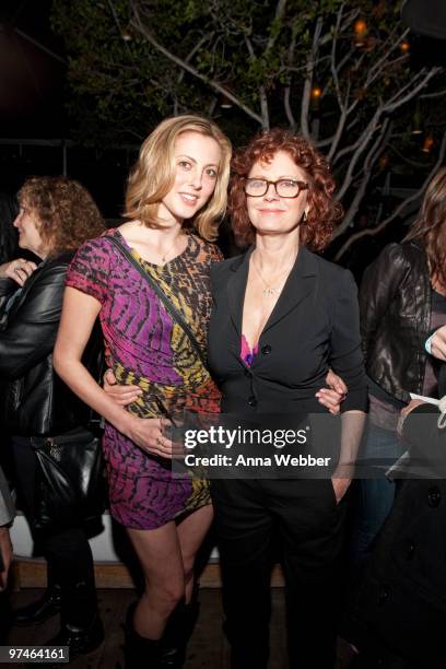 Actress Eva Amurri and mother Susan Sarandon attends the ESPiN NYC Pre-Oscar Party at Mondrian LA's SKYBAR on March 4, 2010 in West Hollywood,...