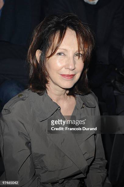 Nathalie Baye attends the Lanvin Ready to Wear show as part of the Paris Womenswear Fashion Week Fall/Winter 2011 at Halle Freyssinet on March 5,...