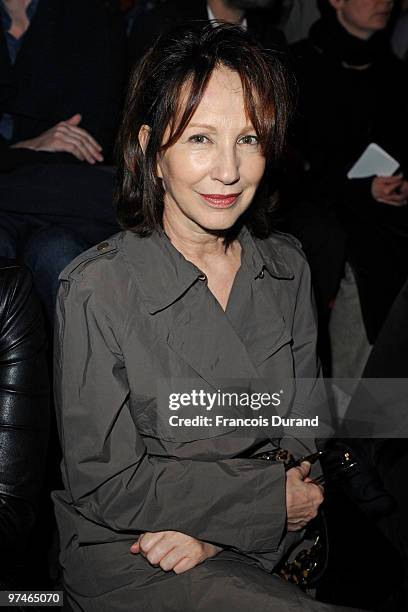 Nathalie Baye attends the Lanvin Ready to Wear show as part of the Paris Womenswear Fashion Week Fall/Winter 2011 at Halle Freyssinet on March 5,...