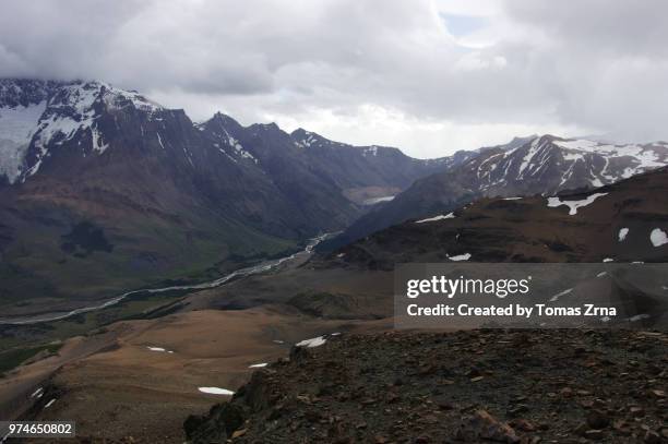 view of río túnel valley - túnel stock pictures, royalty-free photos & images