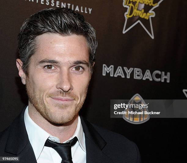 Actor Dave Annable arrives at the Maybach at the 3rd Annual Pre-Oscar Hollywood Domino Gala Benefitting Artists for Peace and Justice at Bar 210 at...