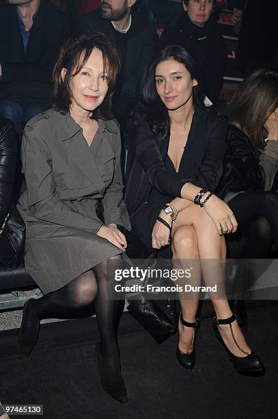 Nathalie Baye attends the Lanvin Ready to Wear show as part of the Paris Womenswear Fashion Week Fall/Winter 2011 at Halle Freyssinet on March 5,...