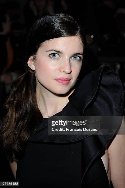 Cecile Cassel attends the Lanvin Ready to Wear show as part of the Paris Womenswear Fashion Week Fall/Winter 2011 at Halle Freyssinet on March 5,...