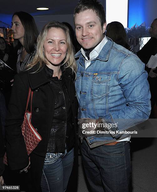 Laura Franklin and guest attend the after party for the Cinema Society and Angel by Thierry Mugler screening of "The International" at the Solomon R....