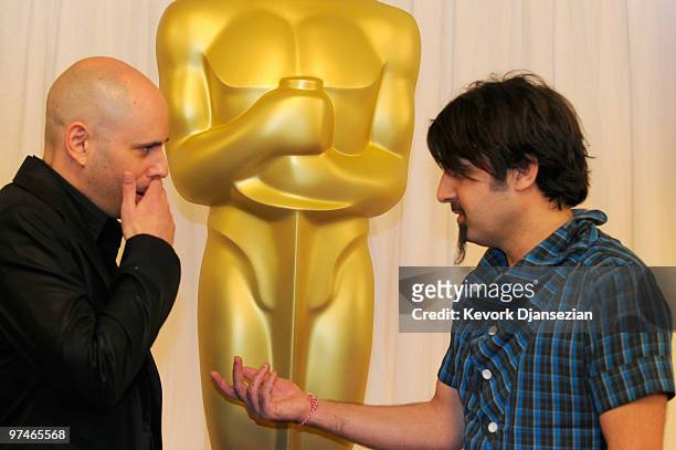 Directors Yaron Shani and Scandar Copti "Ajami" attend the Academy Awards Foreign Language Film Award directors photo op at the Kodak Theatre on...
