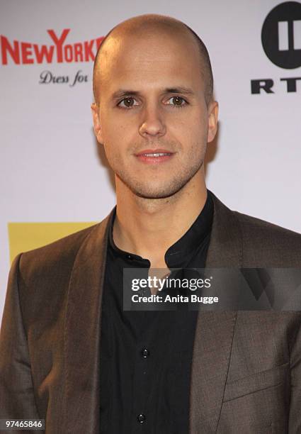 Belgian singer Milow arrives to the "The Dome" music event on March 5, 2010 in Berlin, Germany.