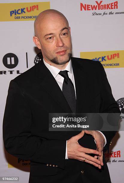 Singer Bernd "Der Graf" Graf aka "Unheilig" arrives to the "The Dome" music event on March 5, 2010 in Berlin, Germany.