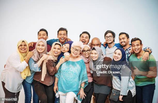 school generation reunion with senior teacher - isla reunion imagens e fotografias de stock