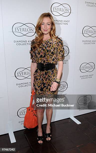 Television personality Cat Deeley arrives at the Everlon Diamond Knot Collection Luncheon celebrating Academy Award Nominee Carey Mulligan at Chateau...