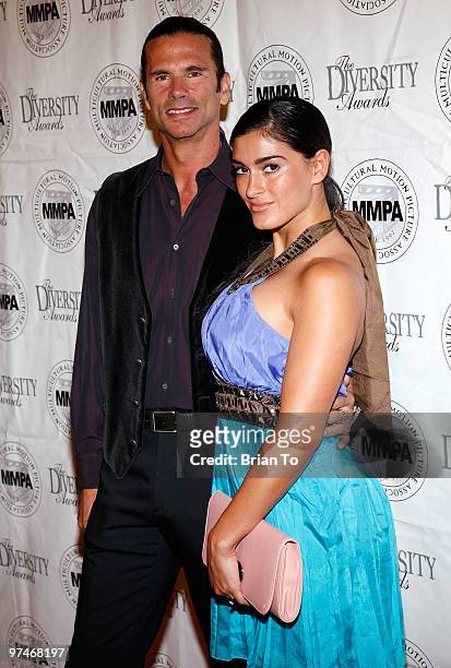 Lorenzo Lamas and fiance Shawna Craig attend the 17th annual MMPA Oscar week student filmmakers luncheon at Montage Beverly Hills on March 5, 2010 in...