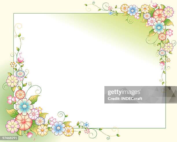 flower_filigree - corner flag stock illustrations