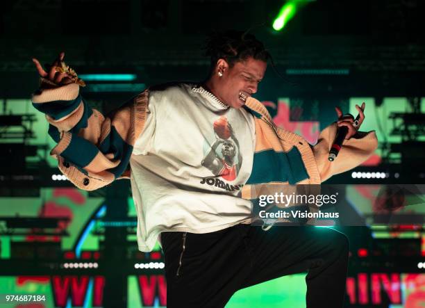 Rocky performs on the Valley stage on day one of the Parklife Festival at Heaton Park on June 9, 2018 in Manchester, England.