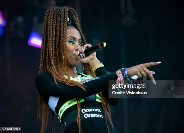 Performs on the Valley stage on day one of the Parklife Festival at Heaton Park on June 9, 2018 in Manchester, England.