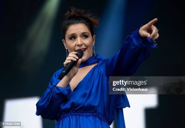 Jessie Ware performs on the Parklife stage on day one of the Parklife Festival at Heaton Park on June 9, 2018 in Manchester, England.