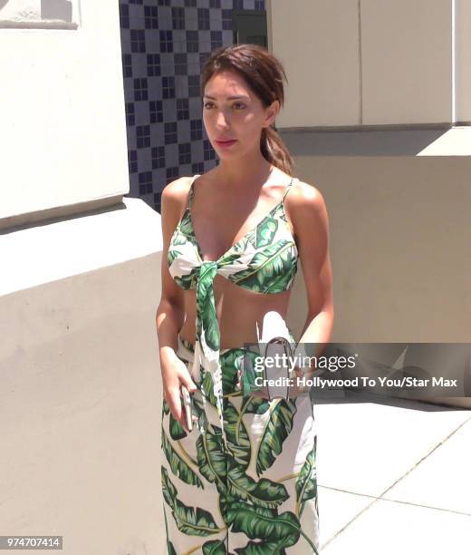 Farrah Abraham is seen on June 13, 2018 in Los Angeles, California.