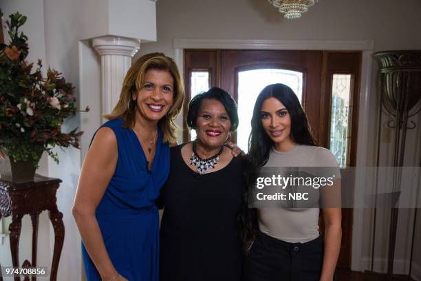 Hoda Kotb, Kim Kardashian West and Alice Johnson on Wednesday June 13, 2018 --