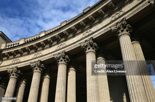 The Kazan Cathedral is seen ahead of the 2018 FIFA World Cup in Russia on June 14, 2018 in St Petersburg, Russia.