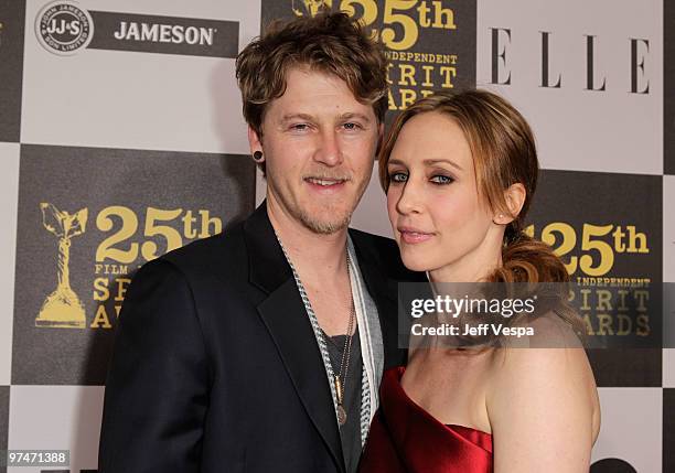 Actress Vera Farmiga and Renn Hawkey arrive at the 25th Film Independent Spirit Awards held at Nokia Theatre L.A. Live on March 5, 2010 in Los...