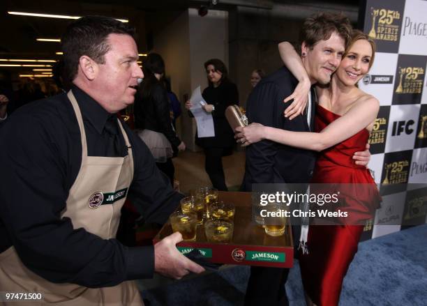 Renn Hawkey and actress Vera Farmiga attend the 25th Independent Spirit Awards Hosted By Jameson Irish Whiskey held at Nokia Theatre L.A. Live on...