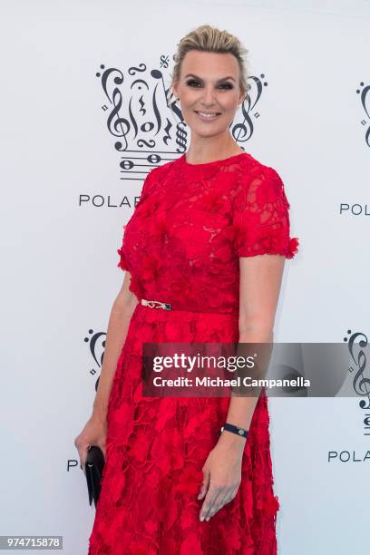 Sanna Nielsen attends the 2018 Polar Music Prize award ceremony at the Grand Hotel on June 14, 2018 in Stockholm, Sweden.