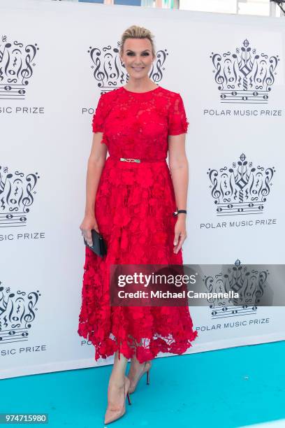 Sanna Nielsen attends the 2018 Polar Music Prize award ceremony at the Grand Hotel on June 14, 2018 in Stockholm, Sweden.