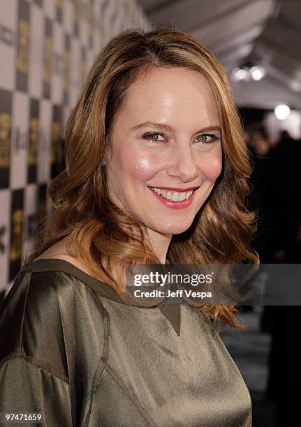 Actress Amy Ryan arrives at the 25th Film Independent Spirit Awards held at Nokia Theatre L.A. Live on March 5, 2010 in Los Angeles, California.