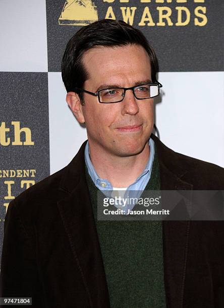 Actor Ed Helms arrives at the 25th Film Independent's Spirit Awards held at Nokia Event Deck at L.A. Live on March 5, 2010 in Los Angeles, California.