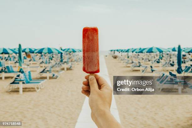 icecream at the beach - rimini stock pictures, royalty-free photos & images