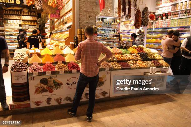 spice market in istanbul,turkey - spice store stock pictures, royalty-free photos & images