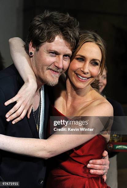 Actress Vera Farmiga and Renn Hawkey arrive at the 25th Film Independent's Spirit Awards held at Nokia Event Deck at L.A. Live on March 5, 2010 in...