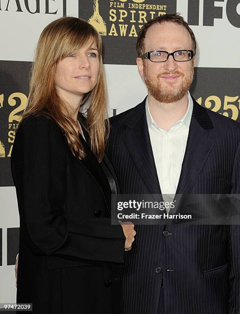 Director James Gray and wife Ali arrive at the 25th Film Independent's Spirit Awards held at Nokia Event Deck at L.A. Live on March 5, 2010 in Los...