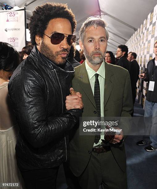 Lenny Kravitz and Adam Yauch arrives at the 25th Film Independent Spirit Awards held at Nokia Theatre L.A. Live on March 5, 2010 in Los Angeles,...