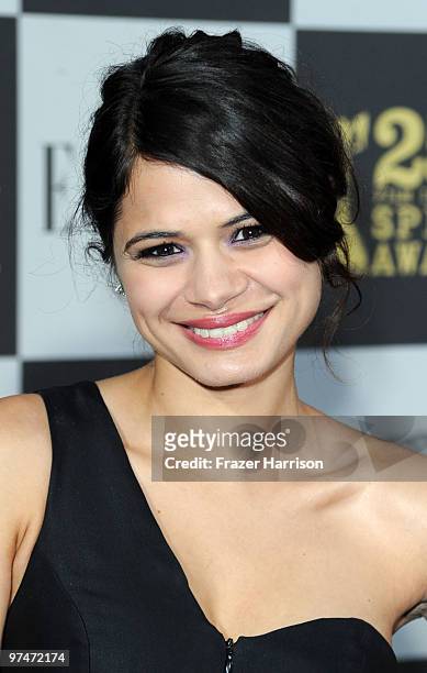 Actress Melonie Diaz arrives at the 25th Film Independent's Spirit Awards held at Nokia Event Deck at L.A. Live on March 5, 2010 in Los Angeles,...