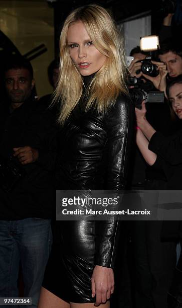Russian topmodel Natasha Poli attend the VIP Room Theater Paris Official Inauguration at VIP Room Theatre on March 5, 2010 in Paris, France.