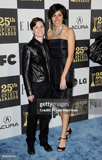 Director Kimberly Peirce and guest arrive at the 25th Film Independent's Spirit Awards held at Nokia Event Deck at L.A. Live on March 5, 2010 in Los...