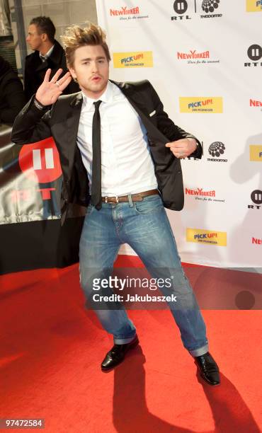 Singer Baschi of Switzerland attends ''The Dome 53'' concert event at the Velodrom on March 5, 2010 in Berlin, Germany.