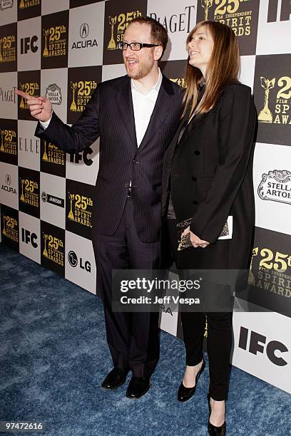 Director James Gray and wife Ali arrive at the 25th Film Independent Spirit Awards held at Nokia Theatre L.A. Live on March 5, 2010 in Los Angeles,...