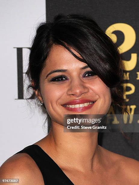 Actress Melonie Diaz arrives at the 25th Film Independent Spirit Awards held at Nokia Theatre L.A. Live on March 5, 2010 in Los Angeles, California.