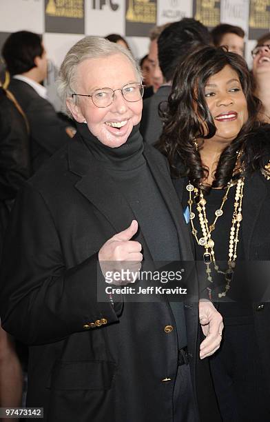 Roger Ebert and Chaz Ebert arrive at the 25th Film Independent Spirit Awards held at Nokia Theatre LA Live on March 5, 2010 in Los Angeles,...
