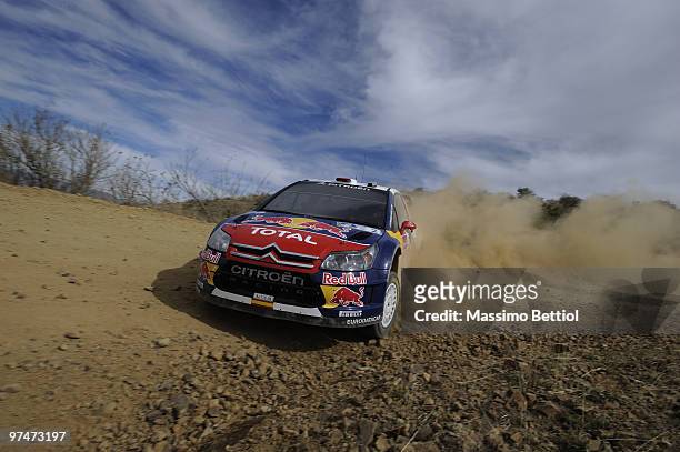 Daniel Sordo and Marc Marti of Spain compete in their Citroen C4 Total during Leg 1 of the WRC Rally Mexico on March 5, 2010 in Leon, Mexico.