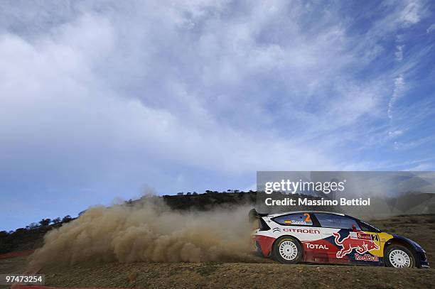 Daniel Sordo and Marc Marti of Spain compete in their Citroen C4 Total during Leg 1 of the WRC Rally Mexico on March 5, 2010 in Leon, Mexico.