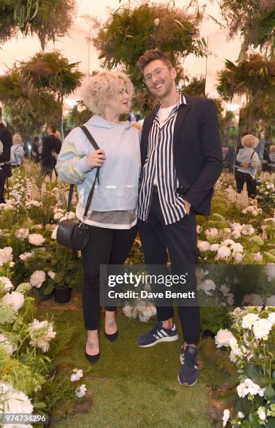 Kelly Osbourne and Henry Holland attends Maison St Germain x House of Holland Opening Night in Mayfair on June 14, 2018 in London, England.